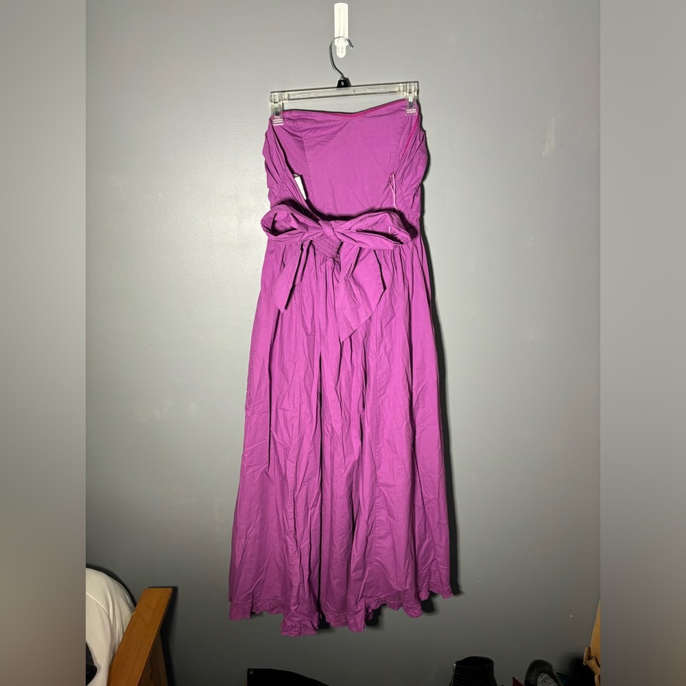 NWOT Free People Cohen Poplin Midi Dress in Purple Womens Size Large - Picture 4 of 5
